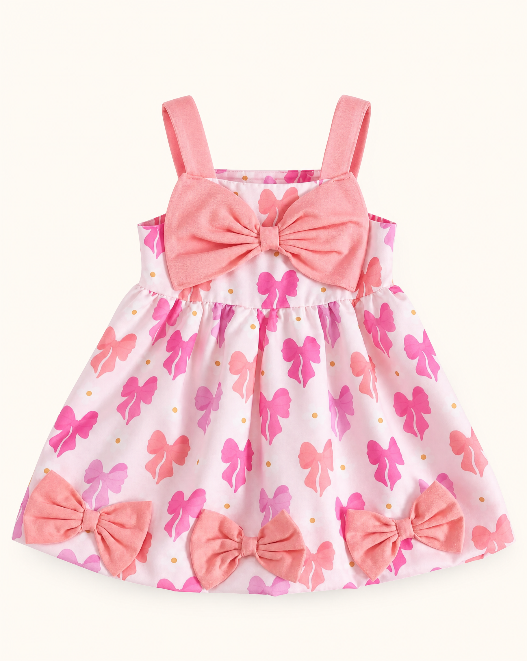 Baby Bow Front Printed Dress