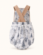 Khaki Deer Forest Bubble Romper