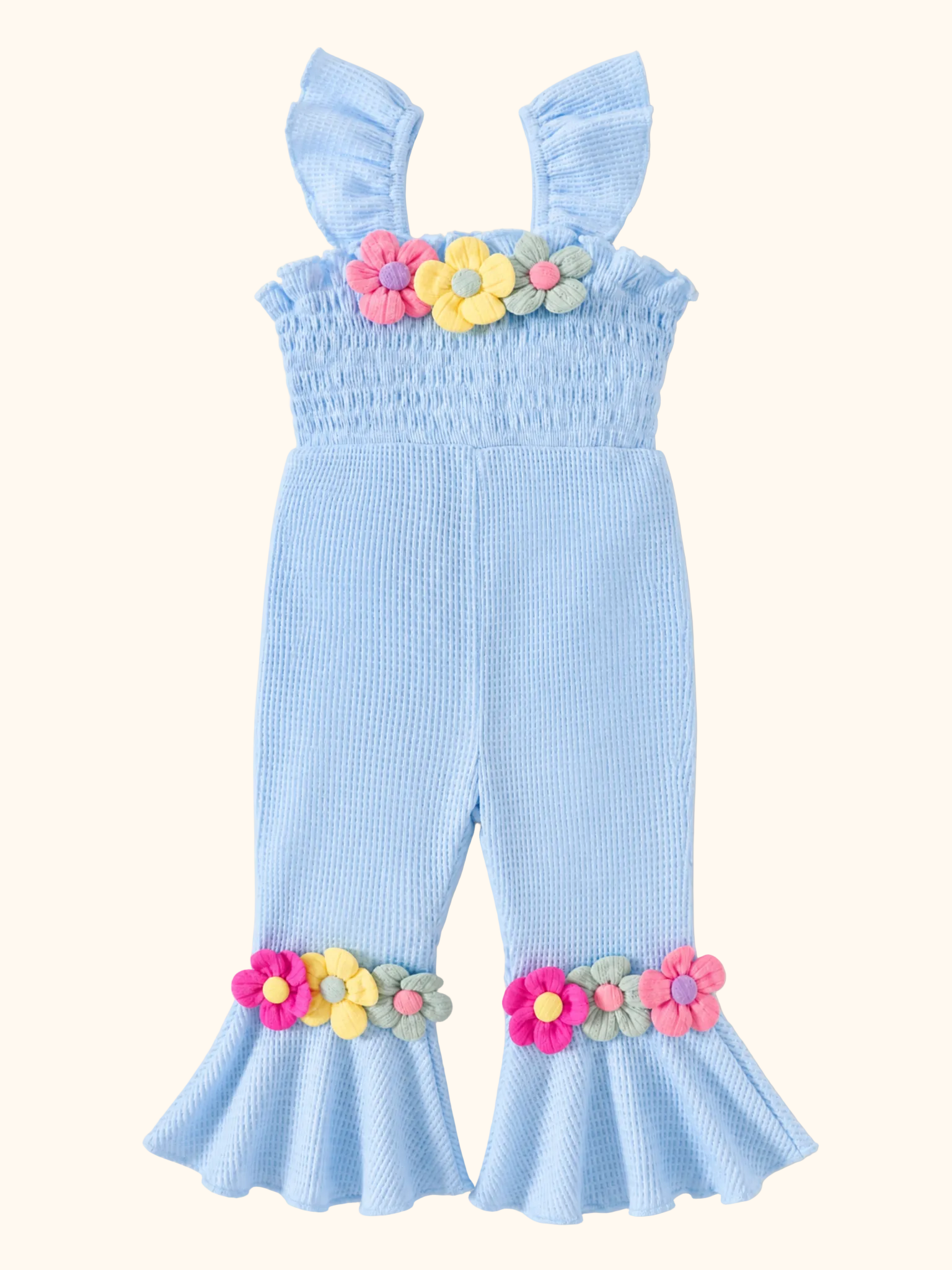 Baby & Toddler Floral Smocked Ruffle Jumpsuit