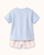 Seashell Stripe Embroidered Set