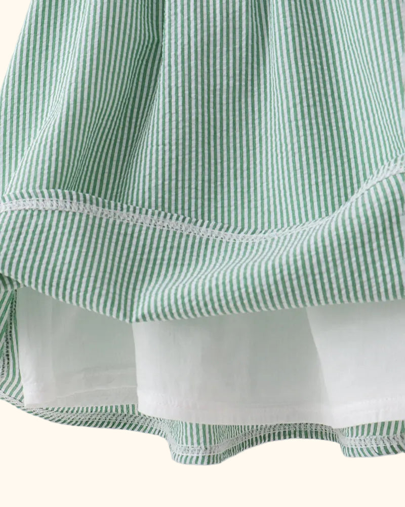 Watermelon Smocked Embroidered Dress