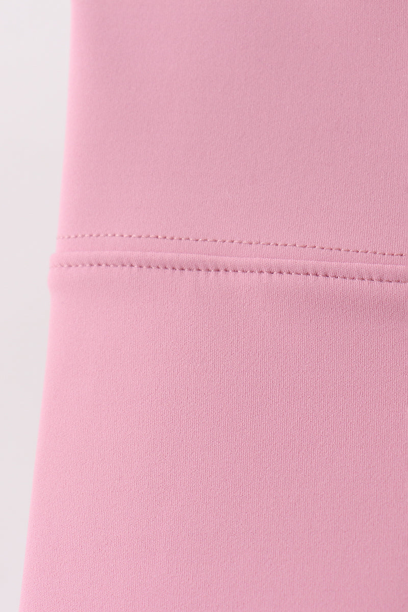 Scalloped Yoga Active Leggings - Lilac