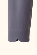 Scalloped Yoga Active Leggings - Gray