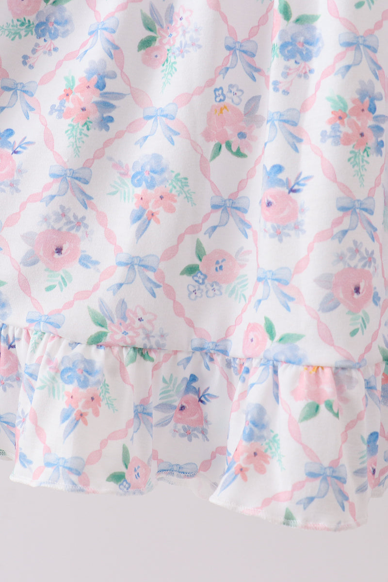 Floral Smocked Ruffle Dress