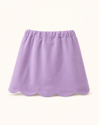 Scallop Hem Bow Skort - Purple