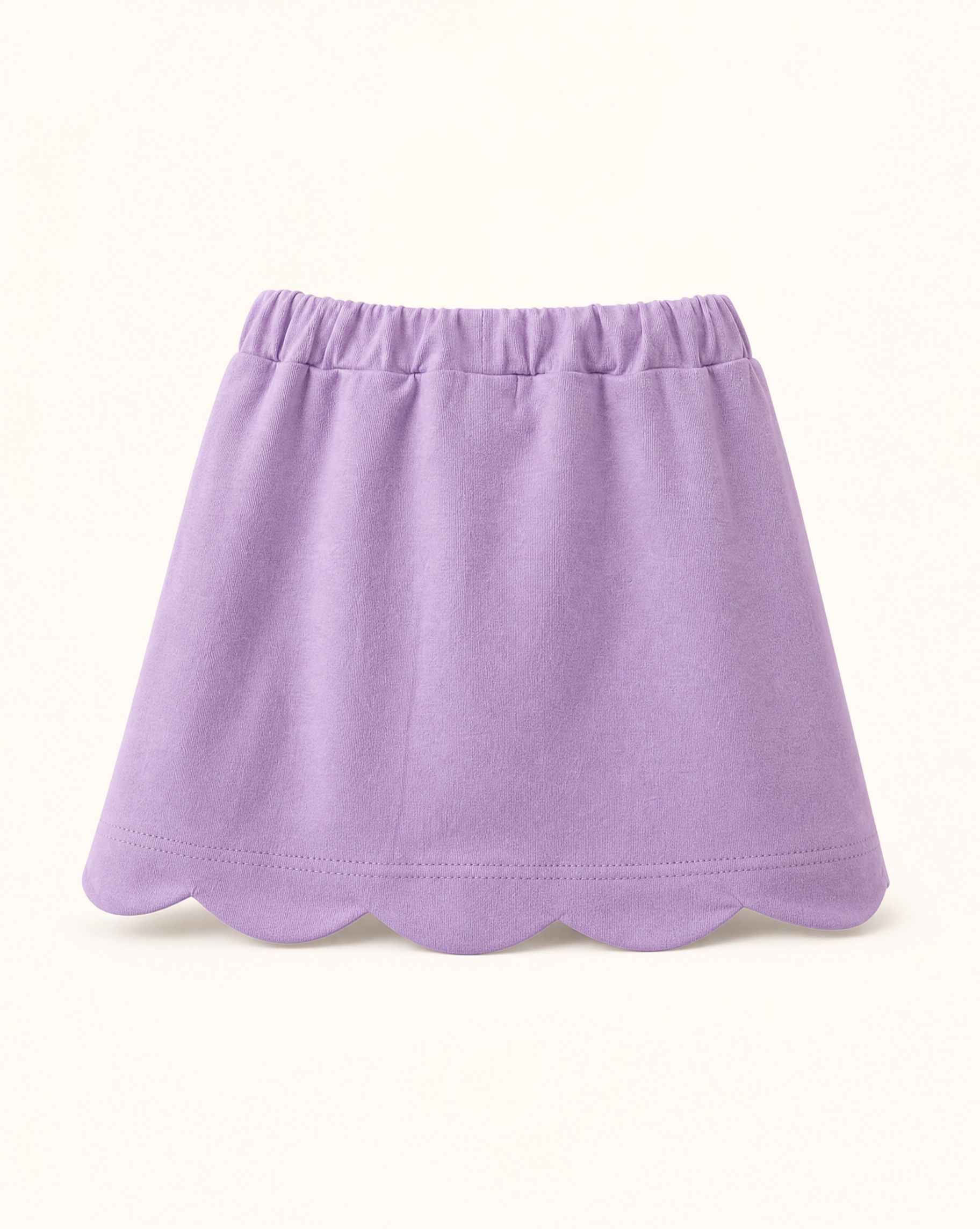 Scallop Hem Bow Skort - Purple