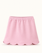 Scallop Hem Bow Skort - Pink