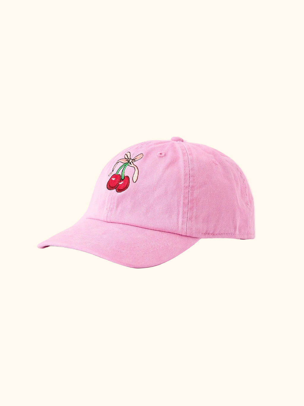 Cherry Embroidered Kids’ Baseball Cap