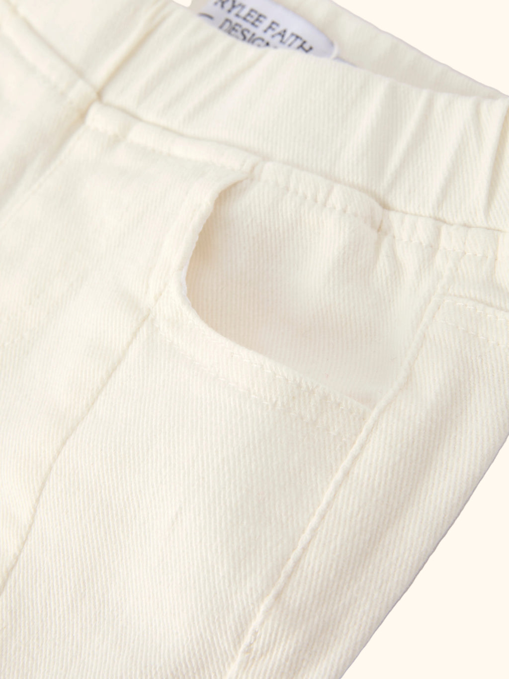 Bow Detail Flare Denim Pants