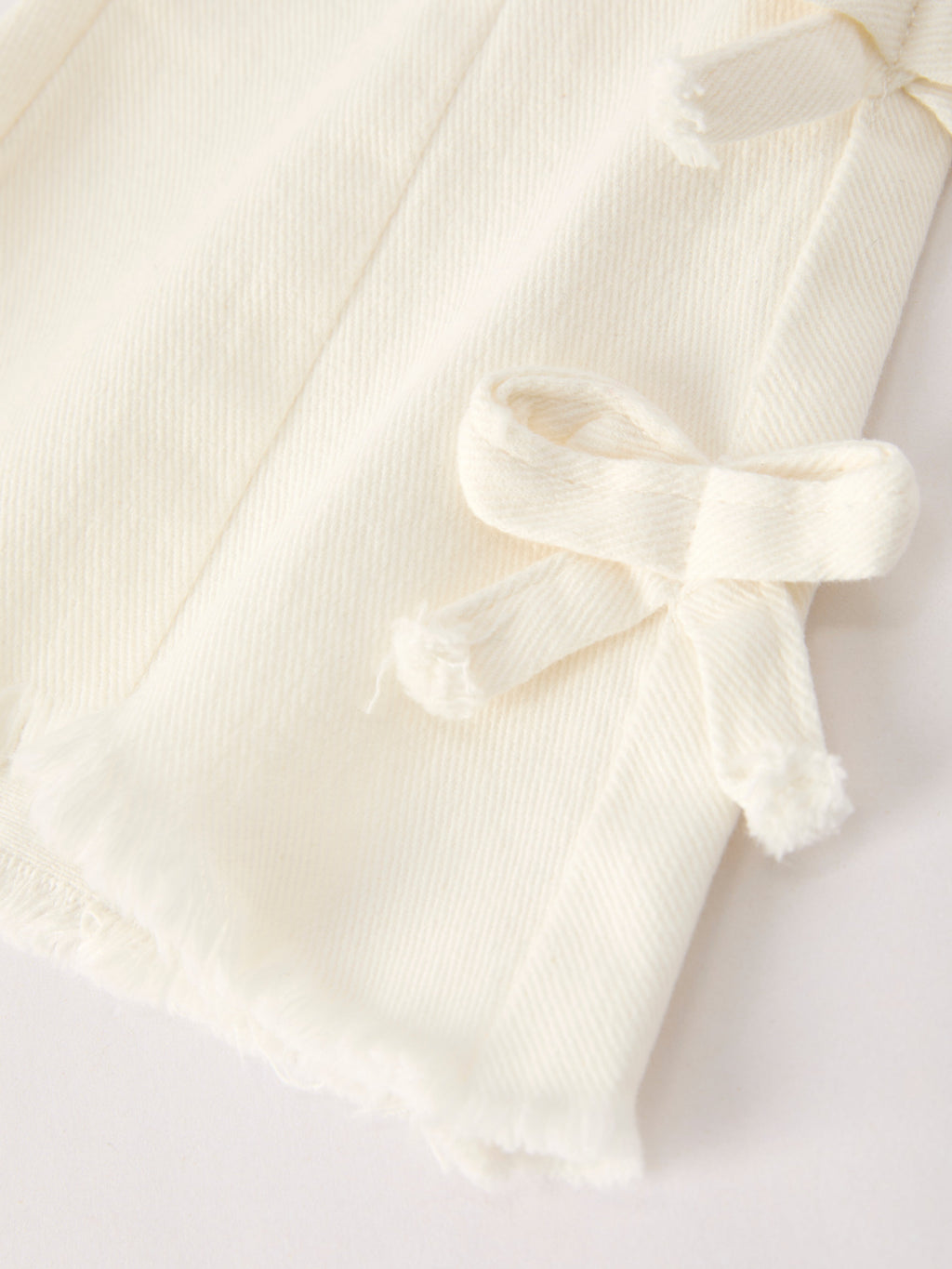 Bow Detail Flare Denim Pants