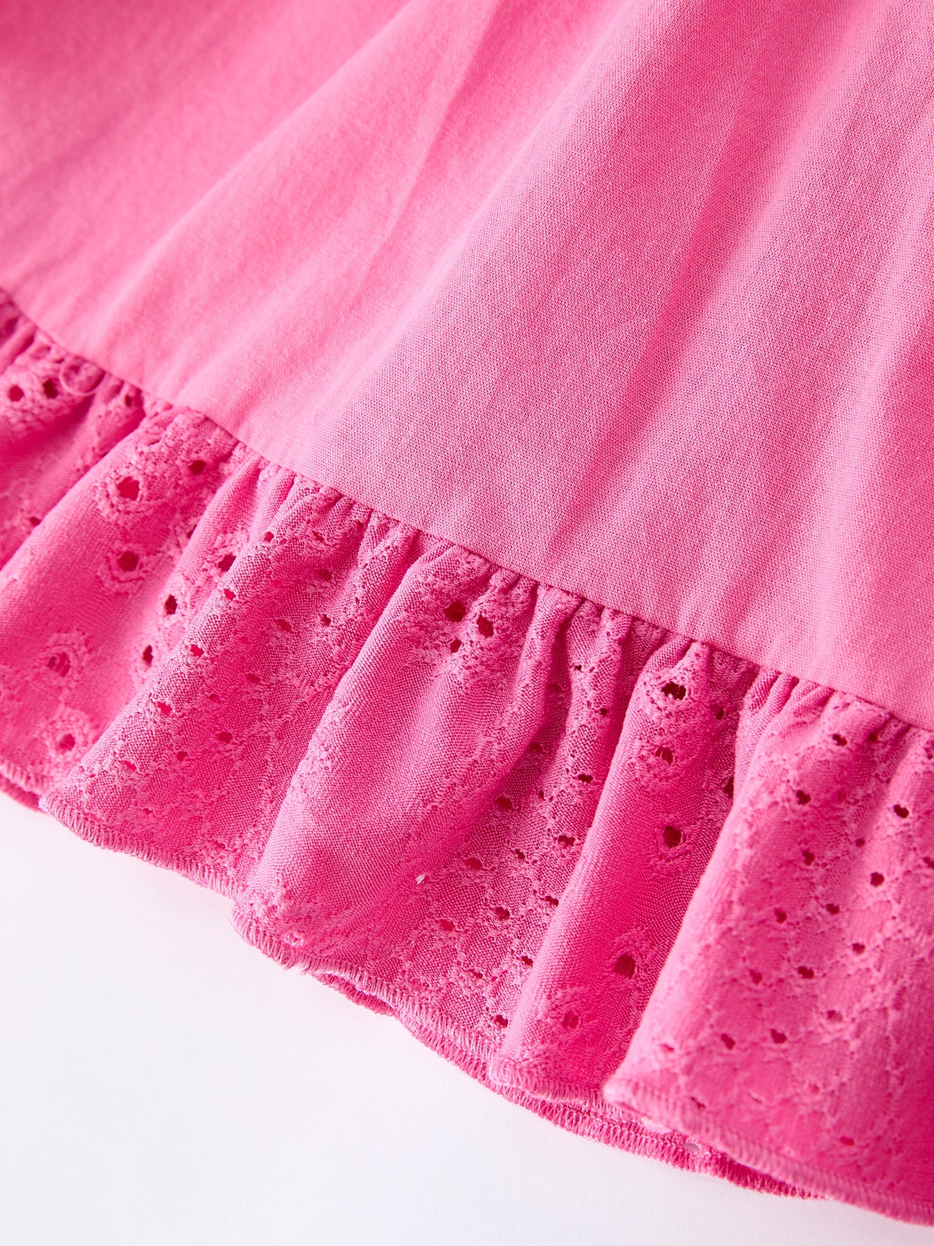 Smocked Eyelet Ruffle Dress