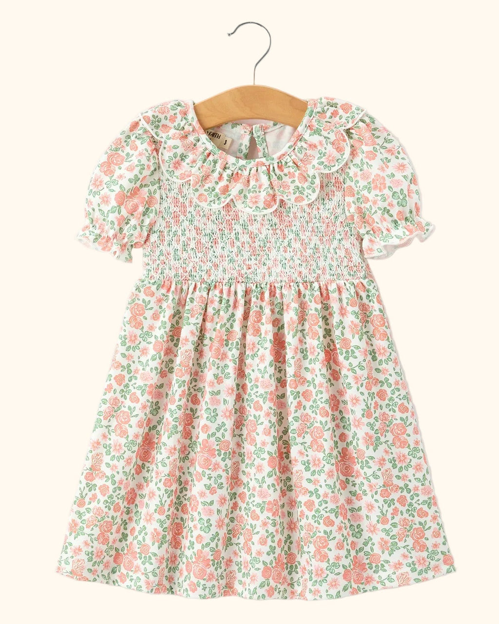 Smocked Petal Collar Dress