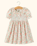 Smocked Petal Collar Dress