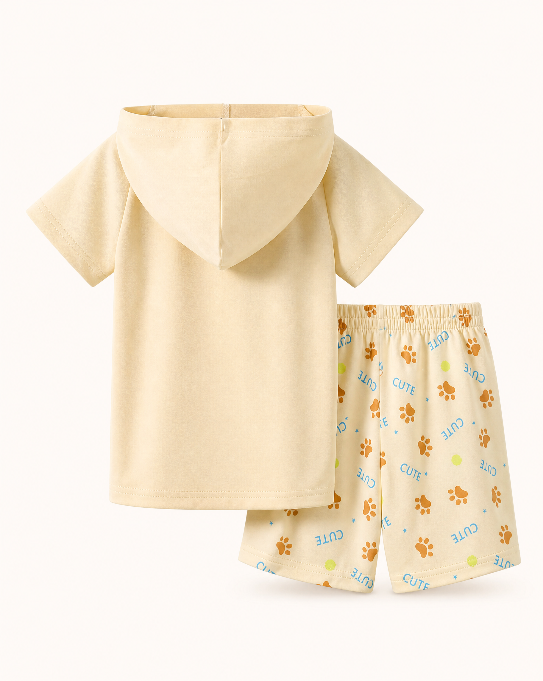 Baby & Toddler Dog Graphic Short-Sleeve Hoodie and Shorts Set