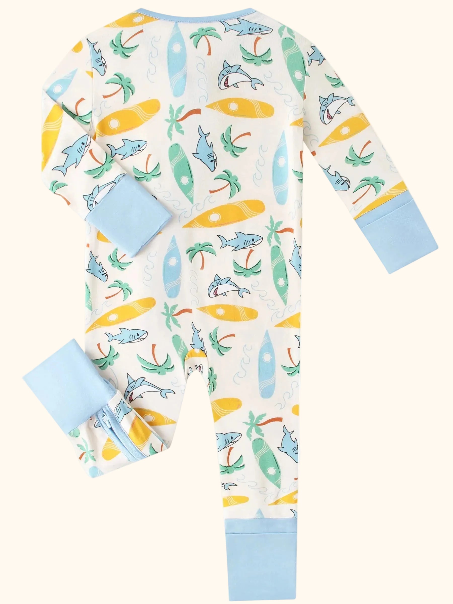 PoshTOT Beach Surf Bamboo Convertible Zippy Romper