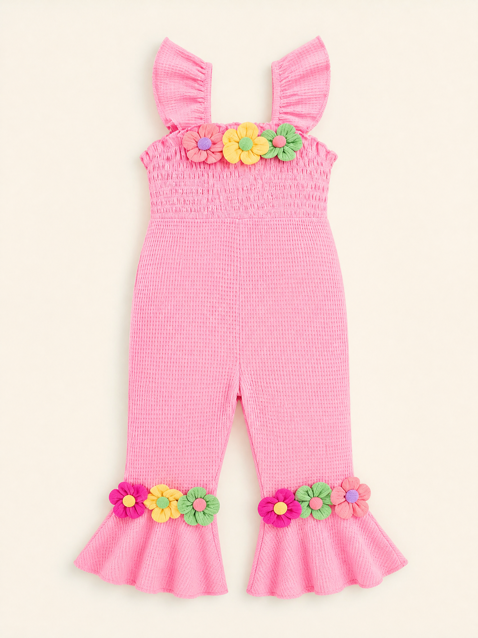 Baby & Toddler Floral Smocked Ruffle Jumpsuit