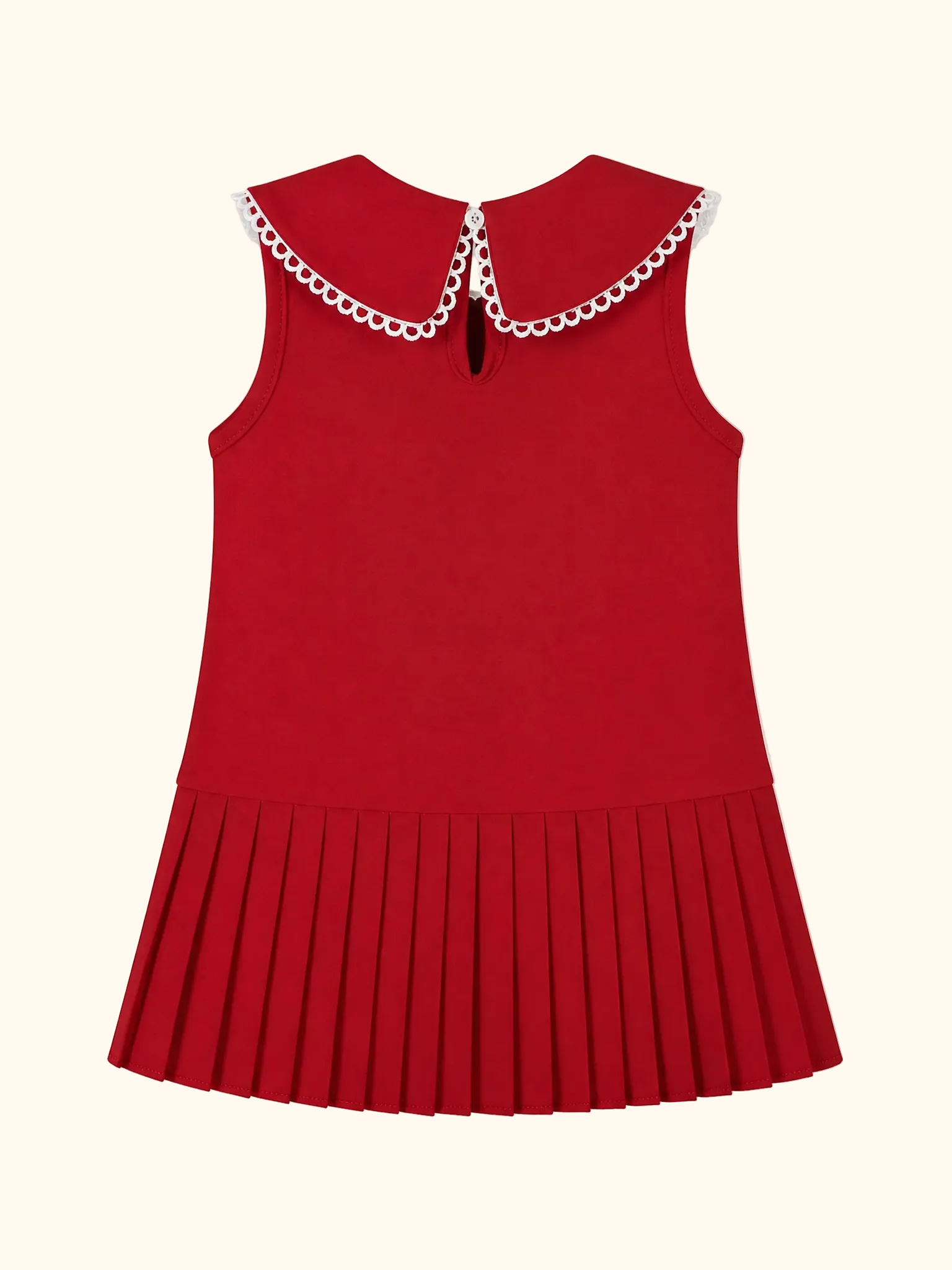 Bow-Accented Pleated Dress