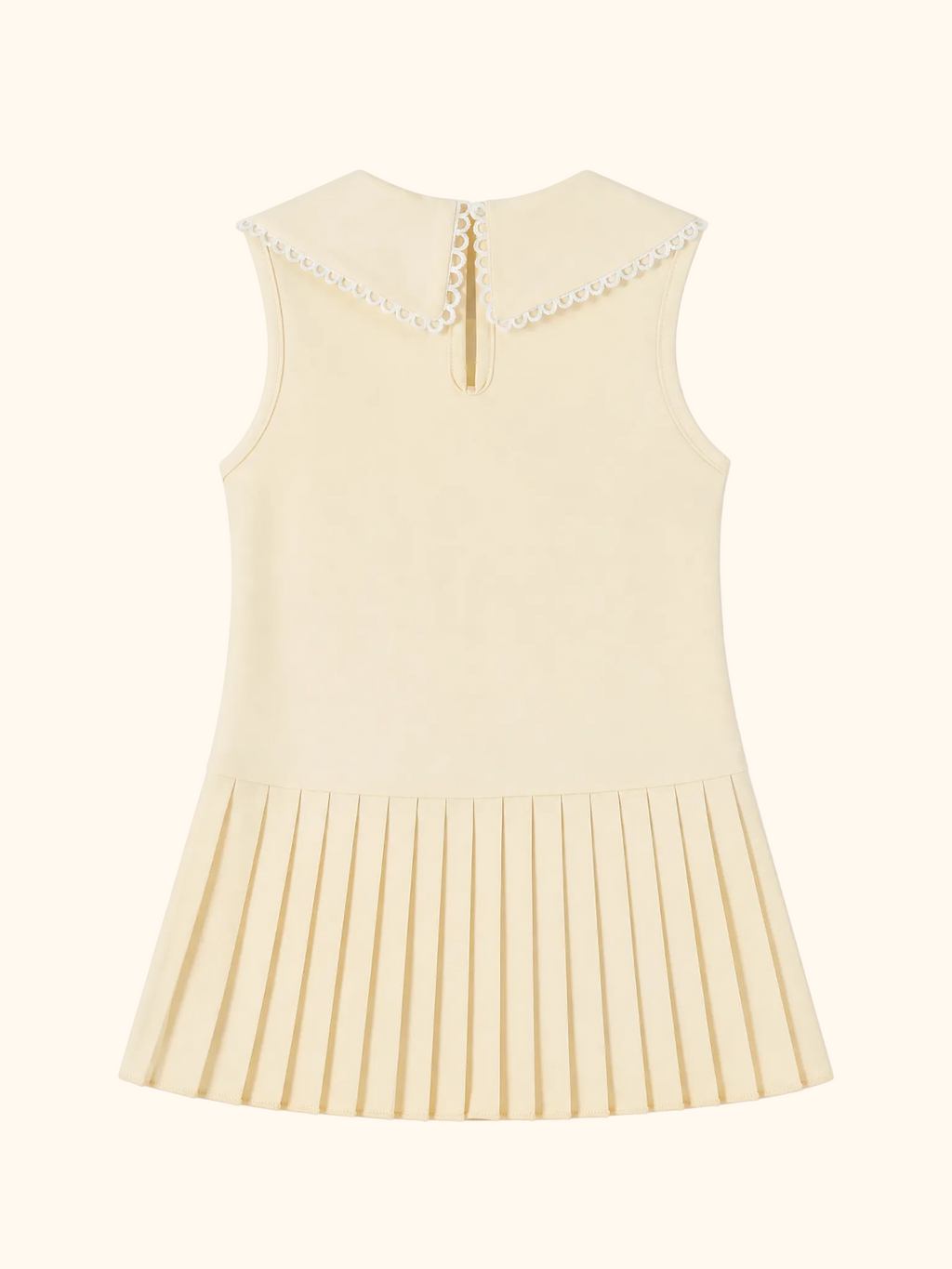 Bow-Accented Pleated Dress