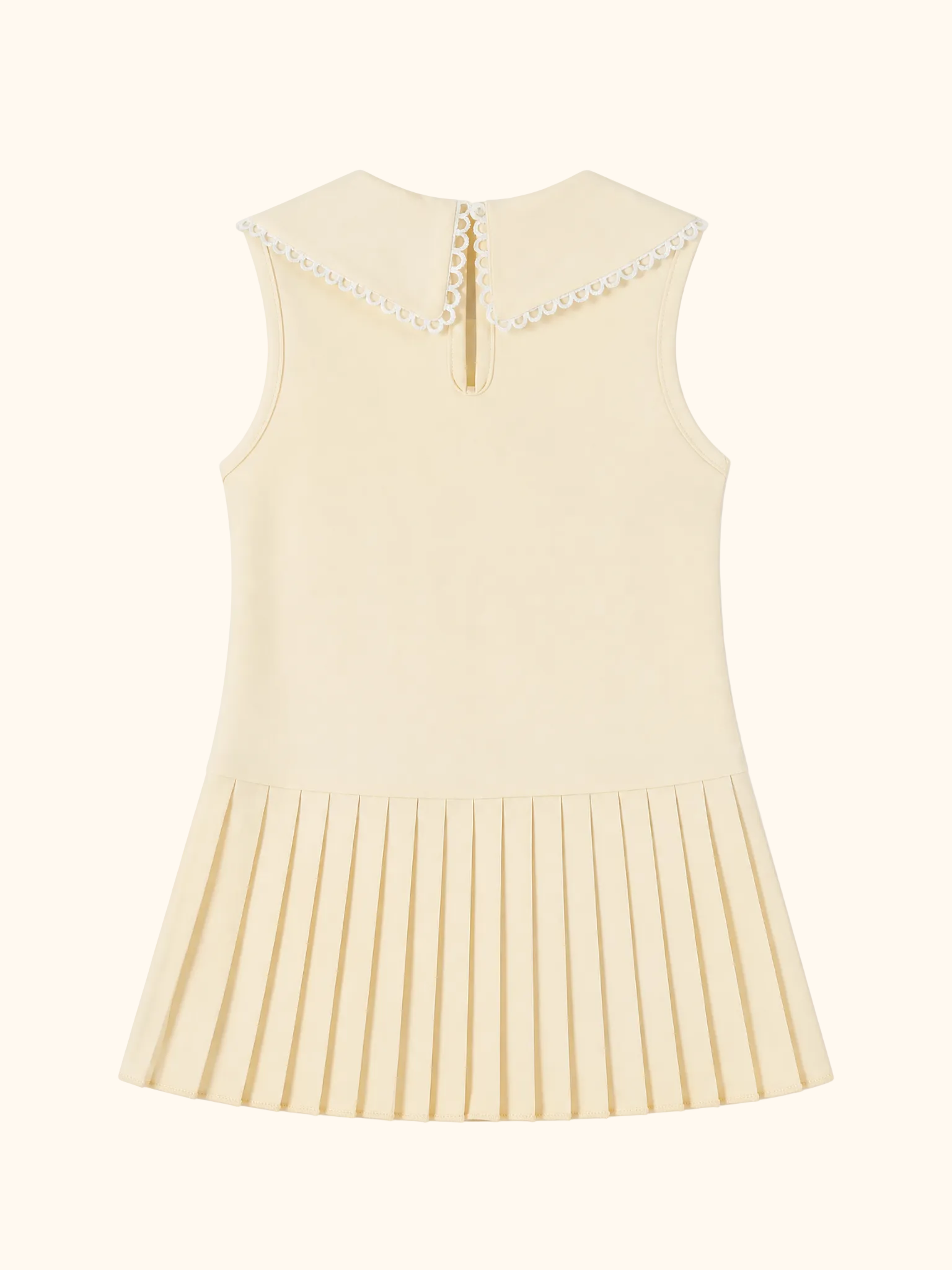Bow-Accented Pleated Dress