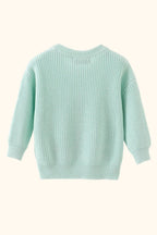 Cable Knit Bunny Sweater - Blue