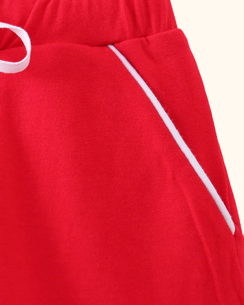 Scallop Hem Skort - Red