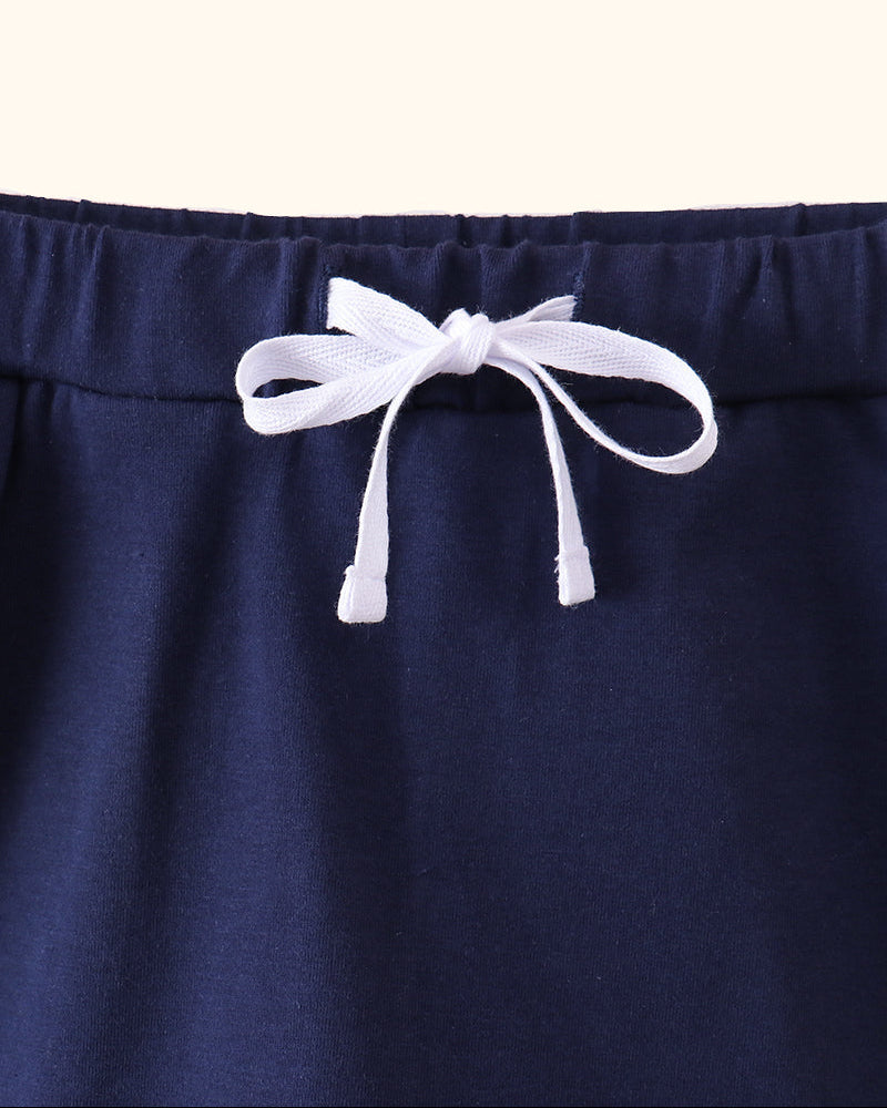 Scallop Hem Skort - Navy