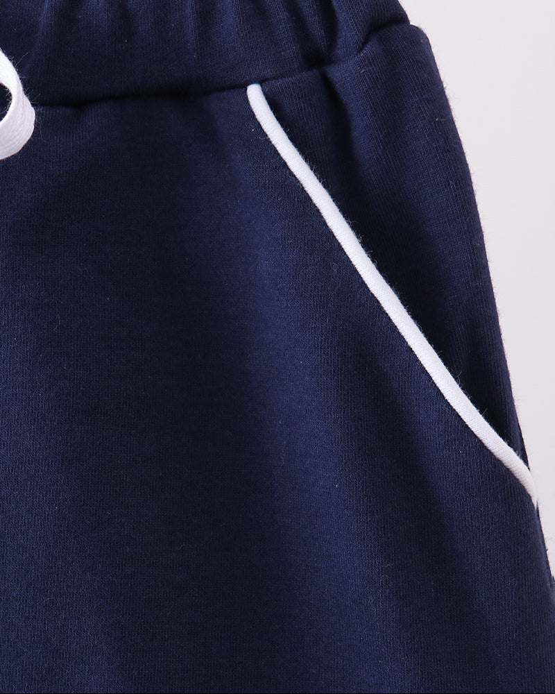 Scallop Hem Skort - Navy