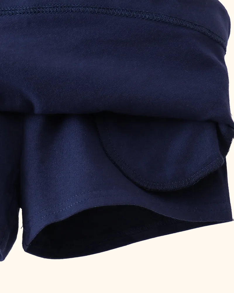 Scallop Hem Skort - Navy