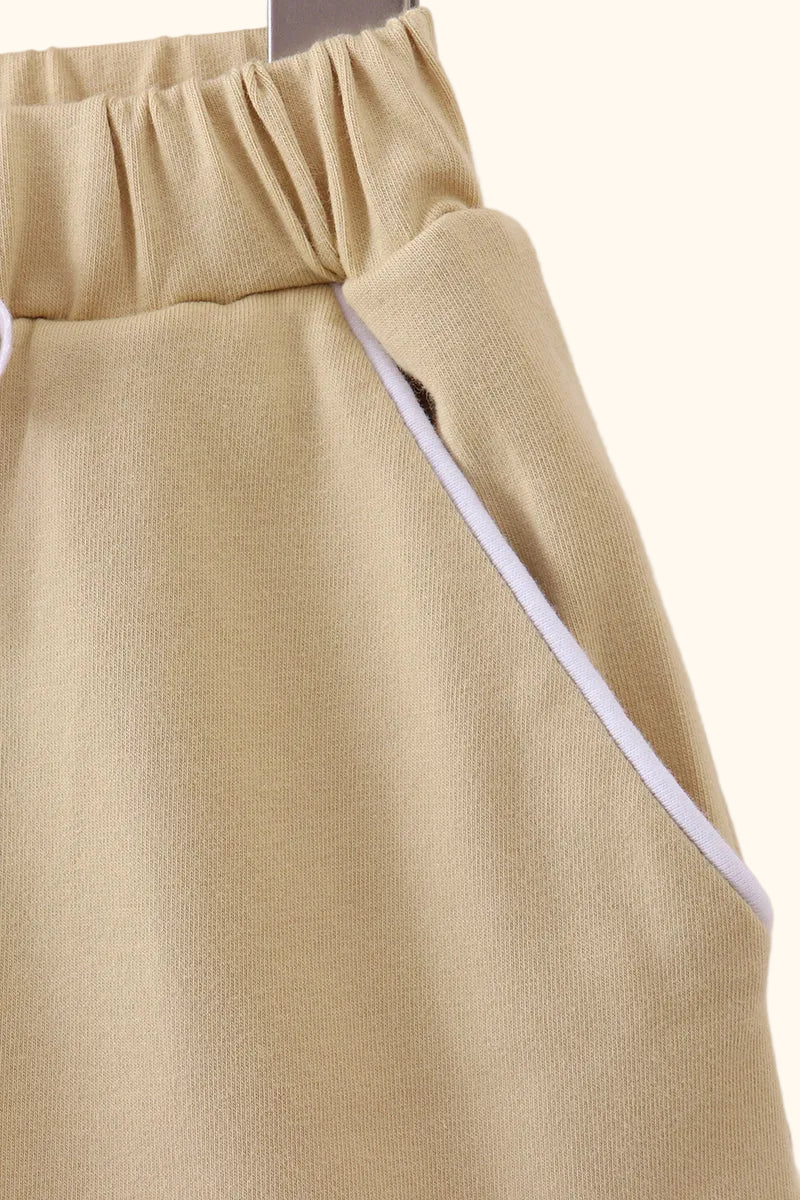 Scallop Hem Bow Skort - Khaki