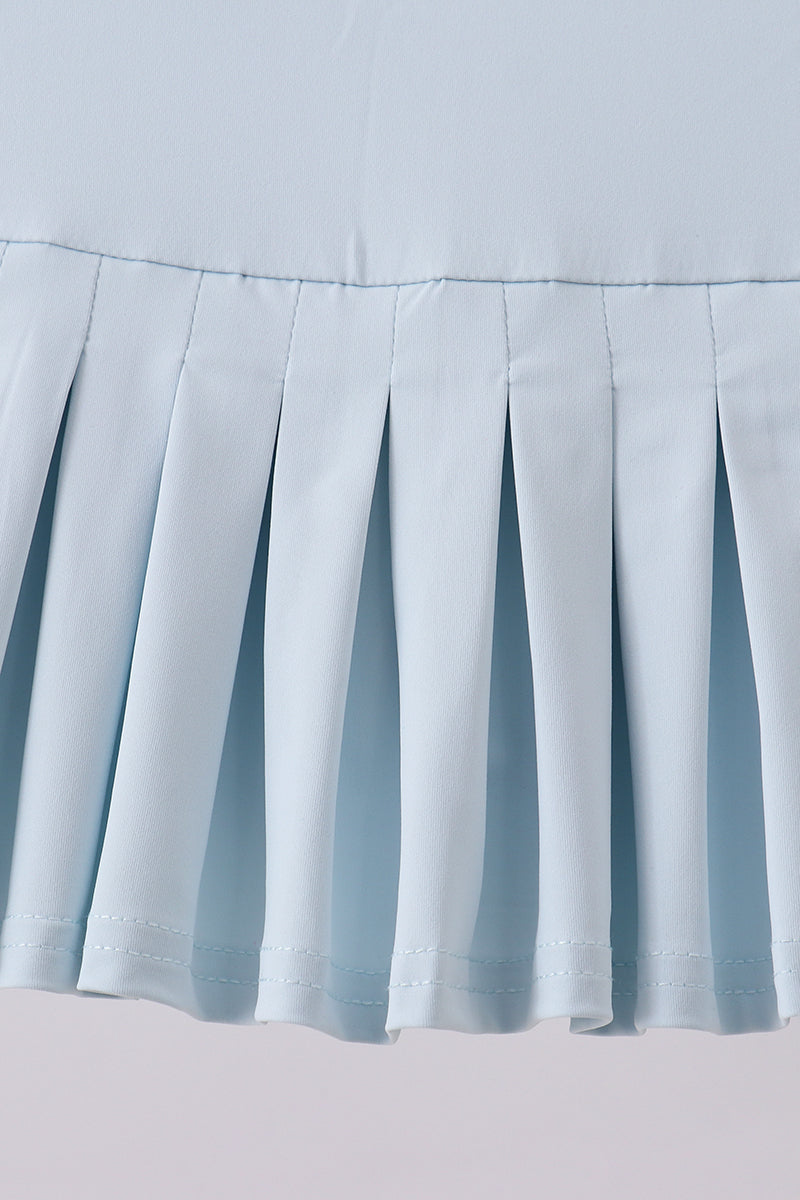 Pleated Tennis Skort - Light Blue