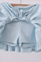 Pleated Tennis Skort - Light Blue