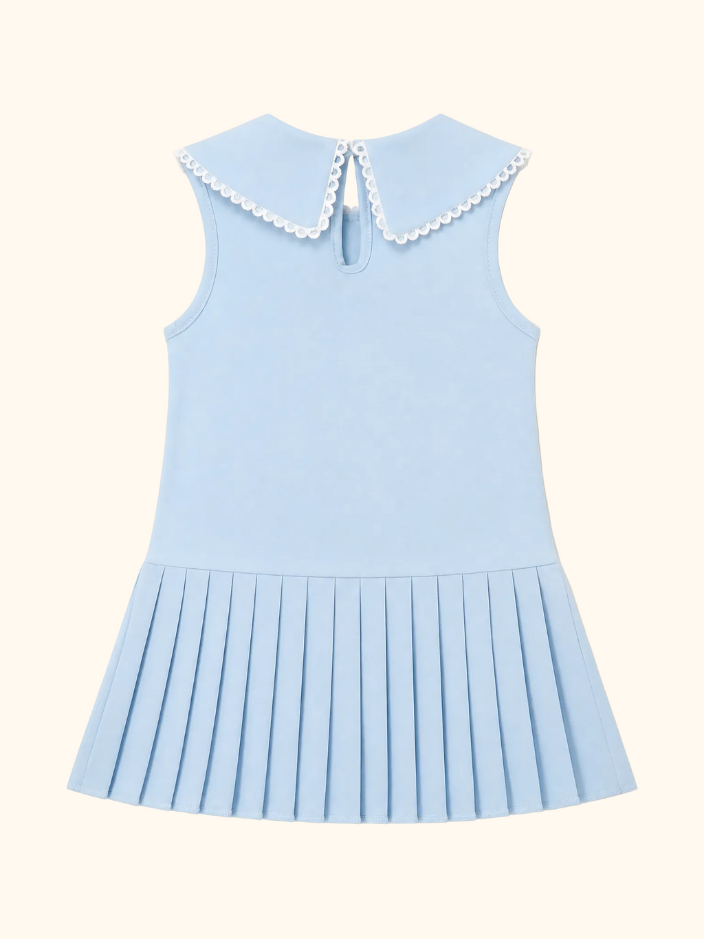 Bow-Accented Pleated Dress
