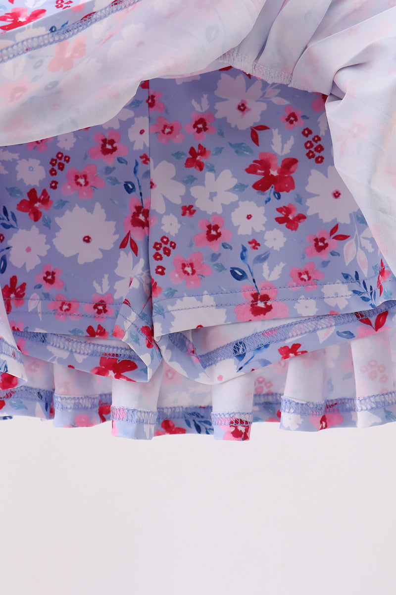 Pleated Tennis Skort - Floral