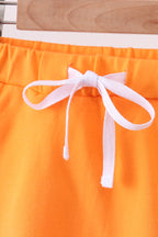 Scallop Hem Bow Skort - Orange