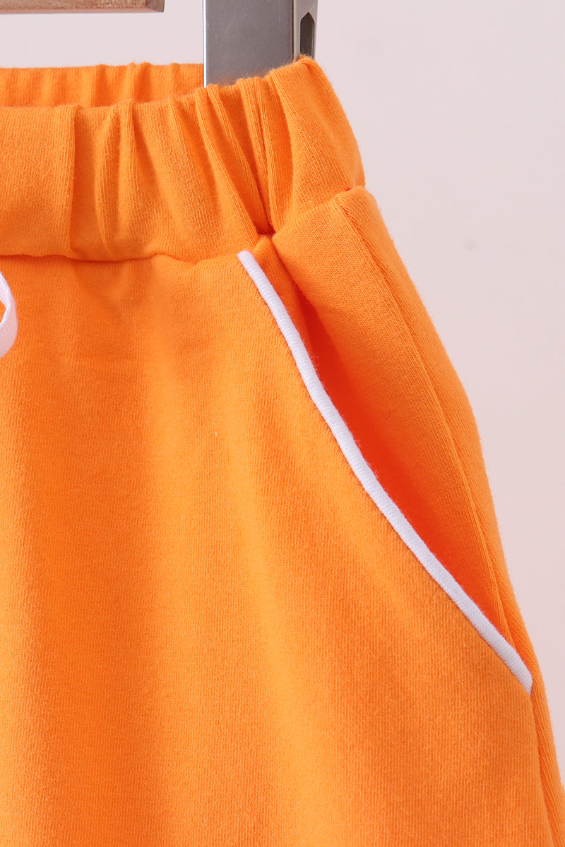 Scallop Hem Bow Skort - Orange