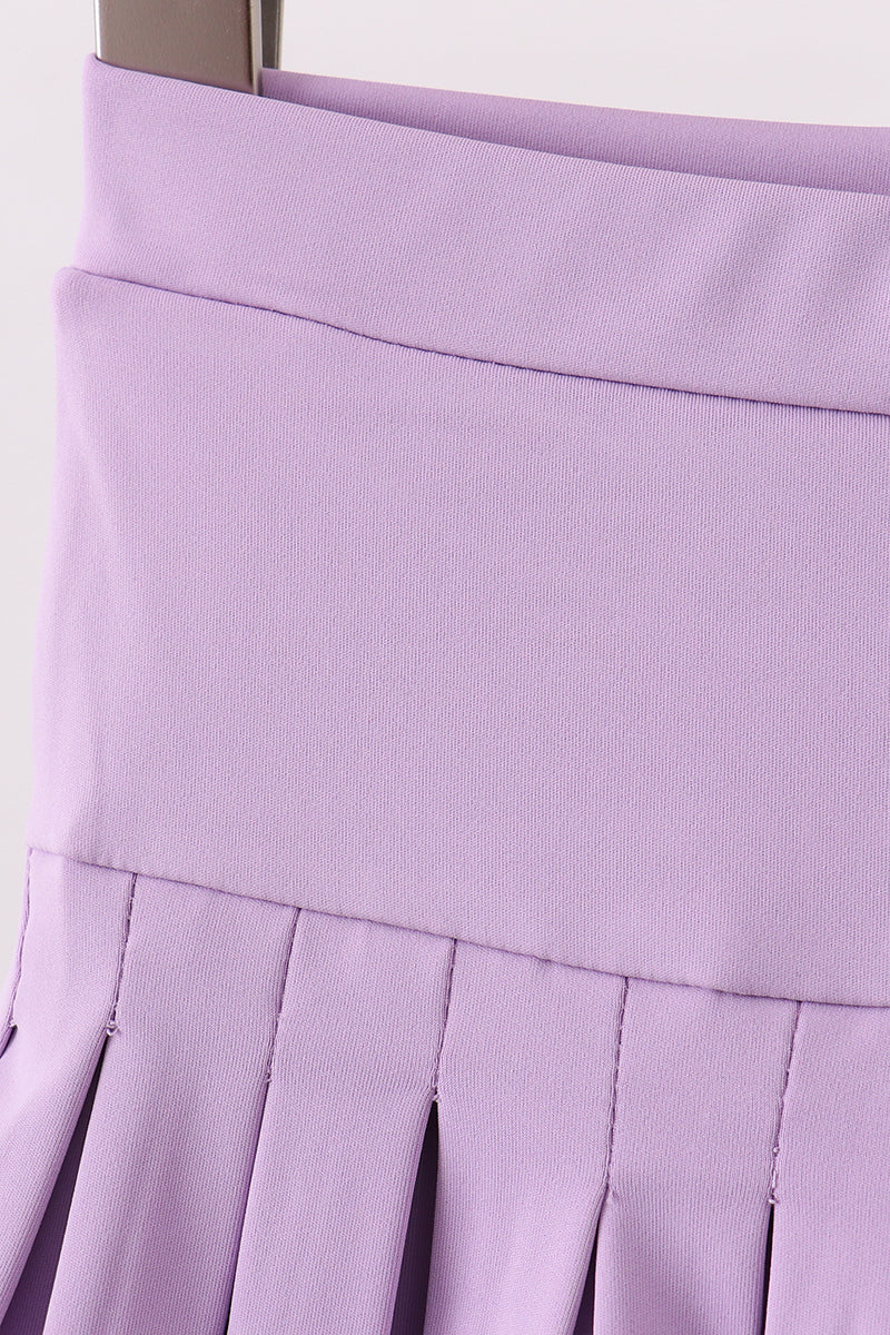 Pleated Tennis Skort - Purple