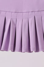 Pleated Tennis Skort - Purple
