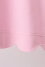 Baby Pink Scalloped Bow Dress