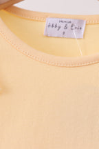 Baby Buttercup Yellow Scalloped Bow Dress