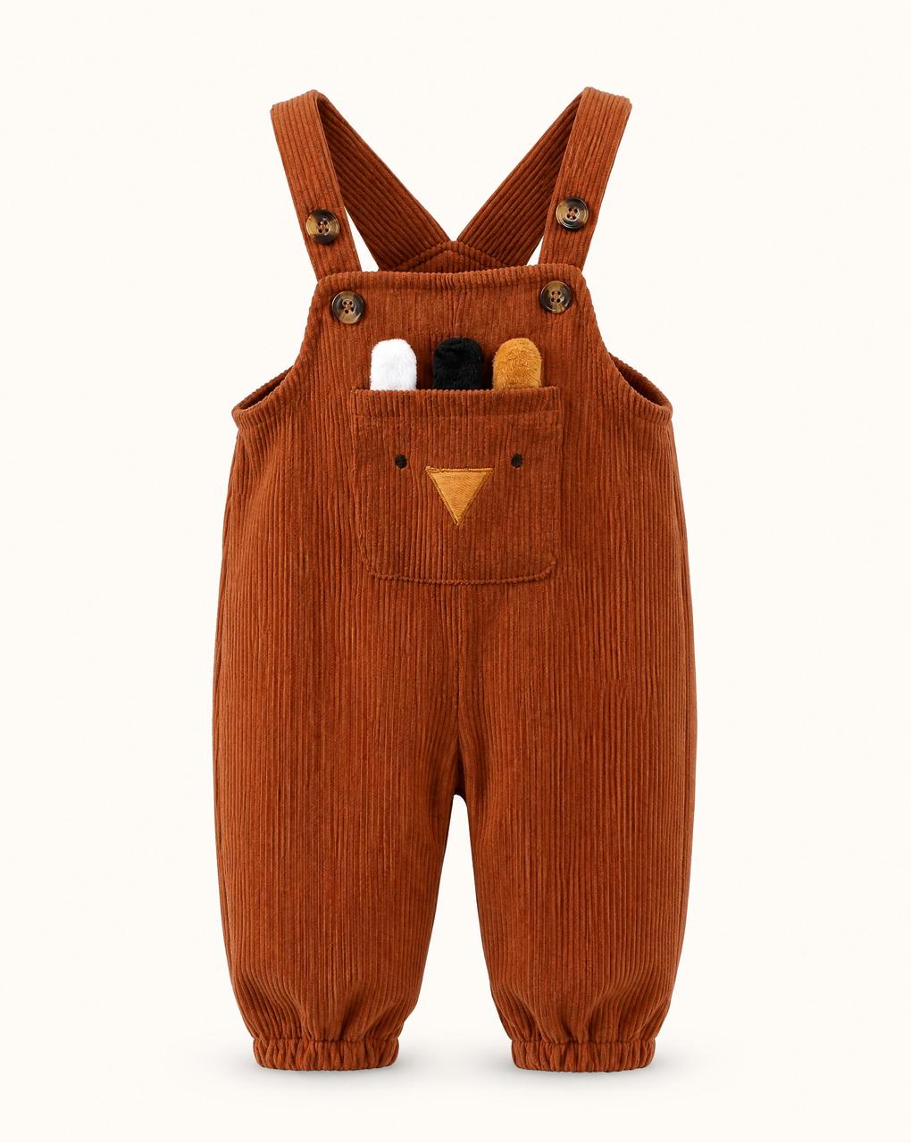 Baby Cartoon Pocket Corduroy Overalls