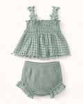 Baby Eyelet Smocked Tank Top & Ruffled Bloomers Set