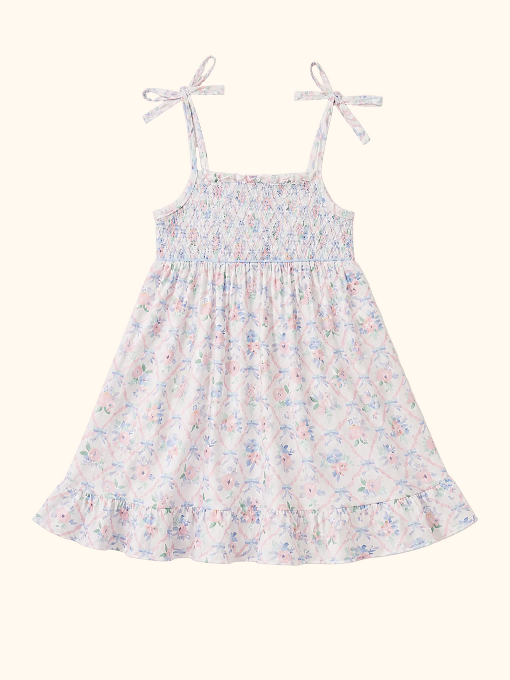 Floral Smocked Ruffle Dress
