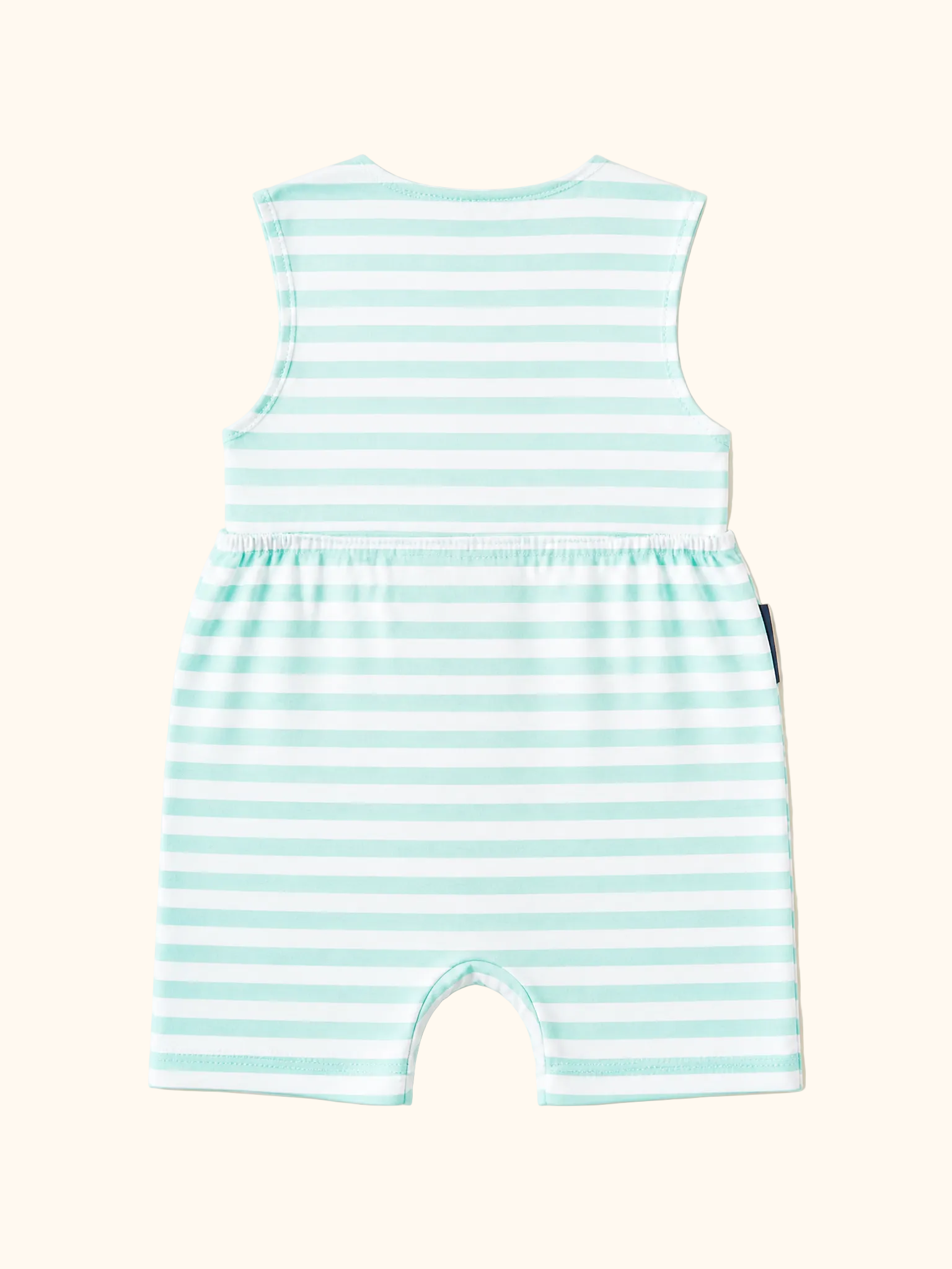 Baby Mint Stripe Under-the-Sea Embroidered Jon Jon