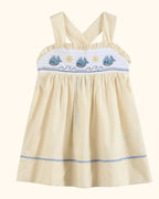 Buttercream Yellow Whale Smocked Dress