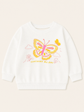 Butterfly Sunshine Graphic Crew Neck Sweatshirt
