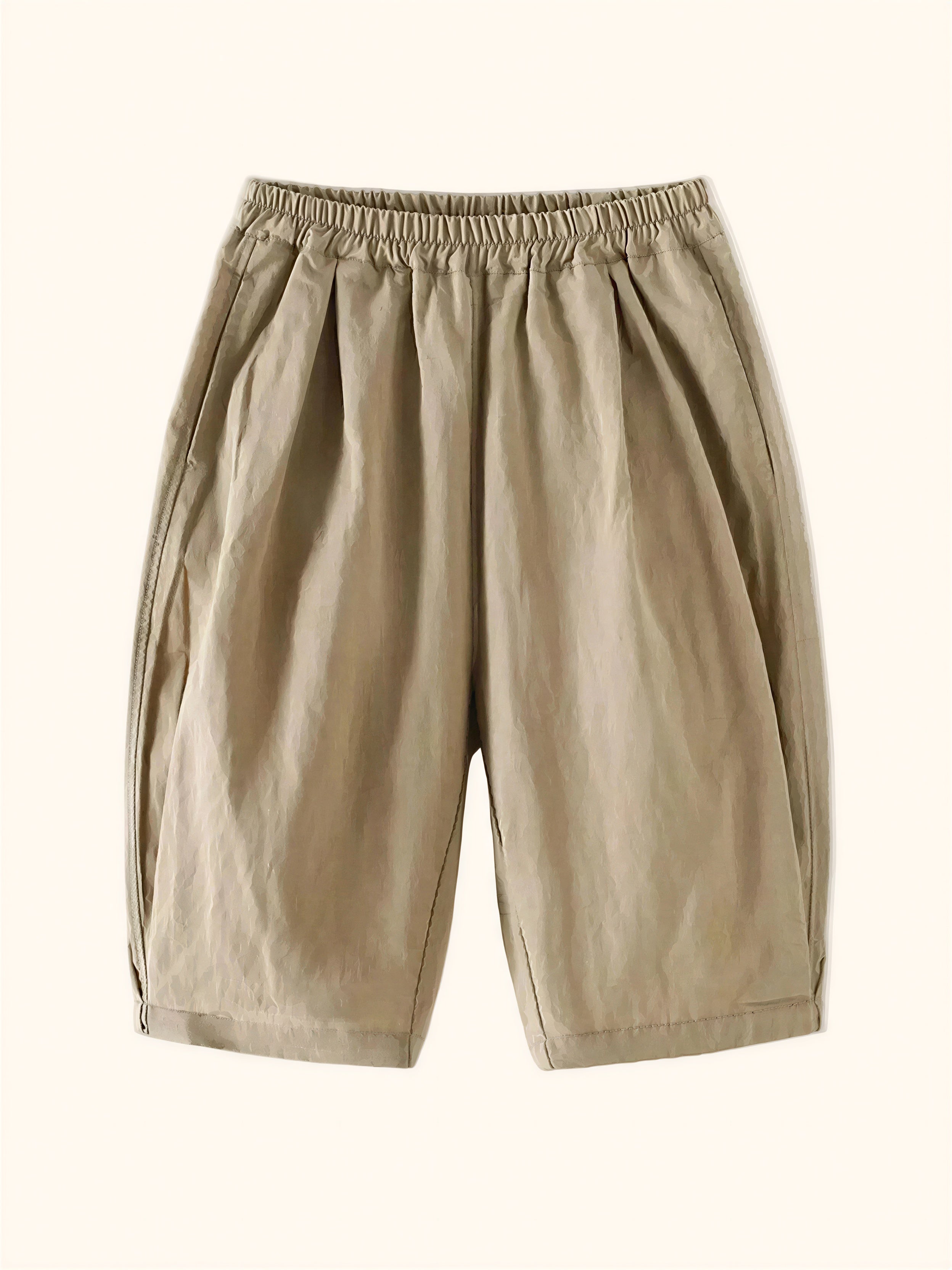 Casual Elastic Waist Capris