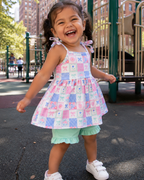 Baby Checkered Ruffle Shorts Set