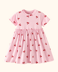 Cherry Print Short Sleeve Dress