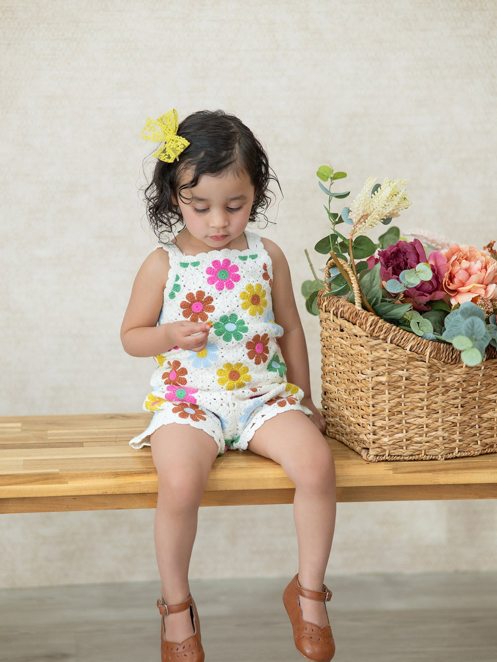 Crochet Floral Tank & Shorts Set