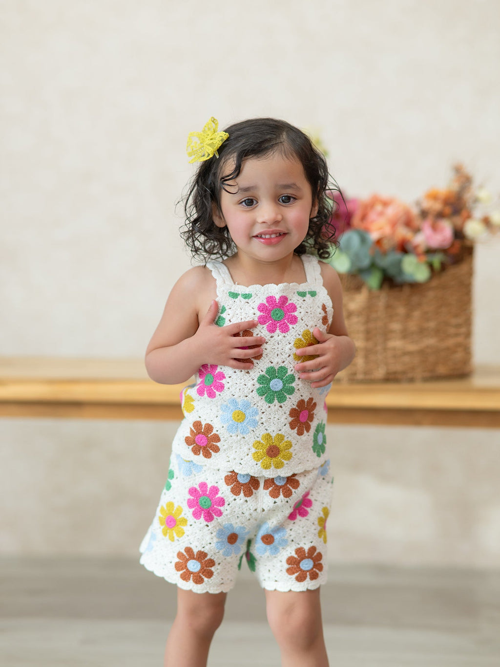 Crochet Floral Tank & Shorts Set